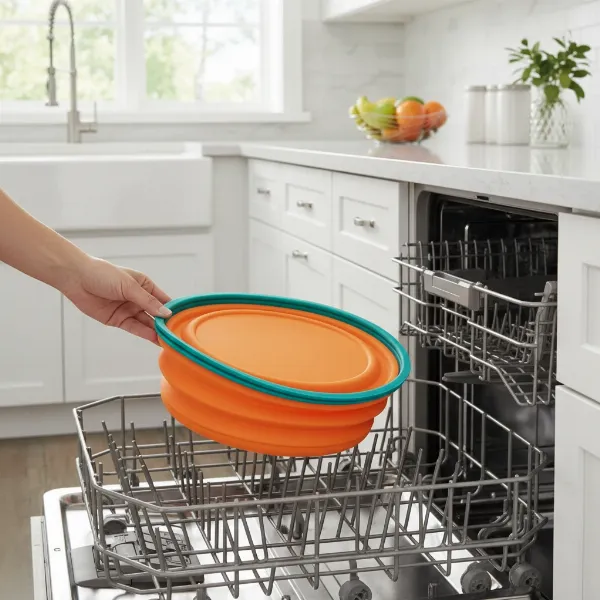 Collapsible Silicone Microwave Popcorn Maker Dishwasher Safe